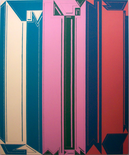 Inter_outer Sections 1975 76 by 80 inch acrylic on canvas painting