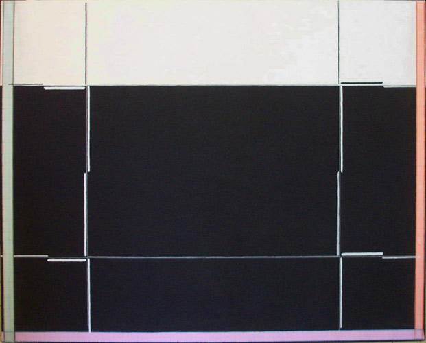 Inter_outer Sections 1975 76 by 80 inch acrylic on canvas painting